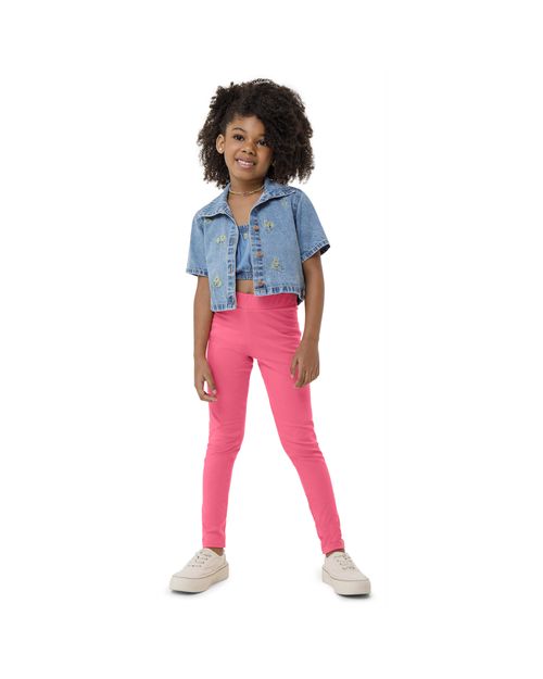 Calça Menina Legging Em Cotton Light - Carinhoso