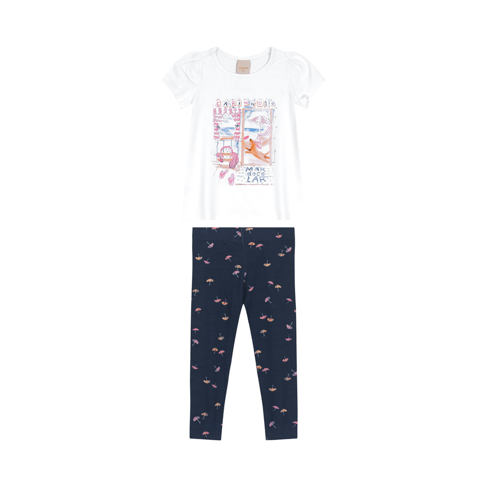 Encontre aqui Conjunto Infantil Blusa e Legging Comprida Melancia com as  melhores condições