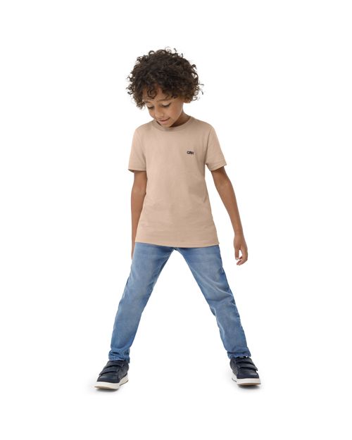 Camiseta Menino Manga Curta Em Algodão - Carinhoso
