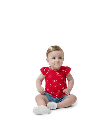Conjunto Menina Shorts Jeans Com Elastano Carinhoso