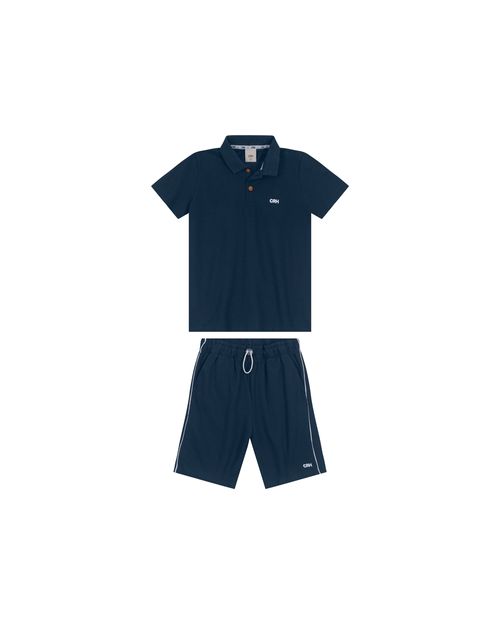 Conjunto Menino Camisa Polo Em Piquet Premium - Carinhoso