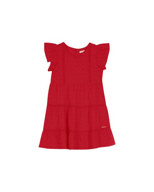 Vestido Menina Em Laise e Renda - Carinhoso