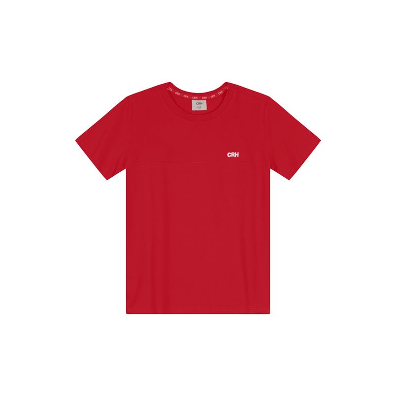 Camiseta Menino Manga Curta Em Algodão Carinhoso Vermelho 8 - Malwee