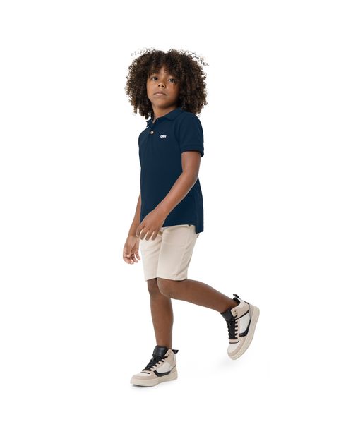 Camisa Polo Menino Peitilho Frontal Em Piquet Premium Carinhoso