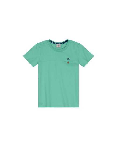 Camiseta Menino Botão No Peitoral Em Algodão Carinhoso