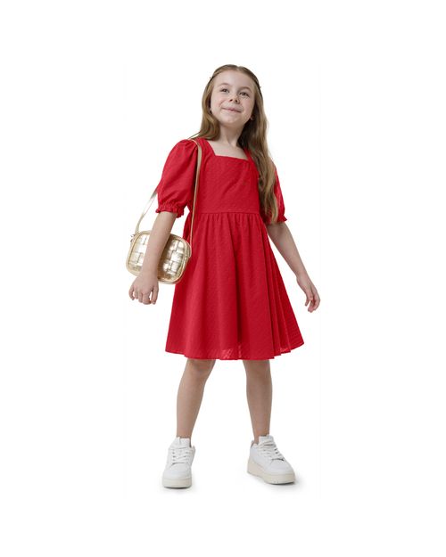 Vestido Menina Godê Em Laise - Carinhoso