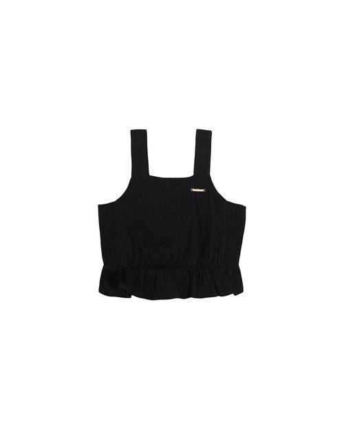 Blusa Menina Babado Na Barra Em Malha Texturizada Carinhoso