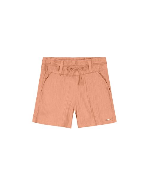 Shorts Menina Cintura Com Elástico Em Malha Texturizada Carinhoso
