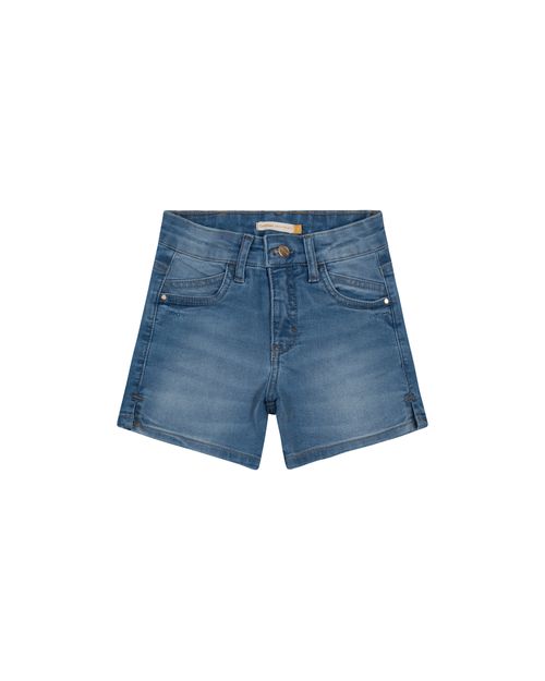 Shorts Menina Comfort Cintura Média Em Jeans Com Elastano - Carinhoso