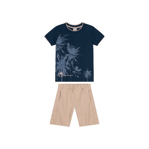 Conjunto Menino Em Meia Malha e Moletom Piquet - Carinhoso
