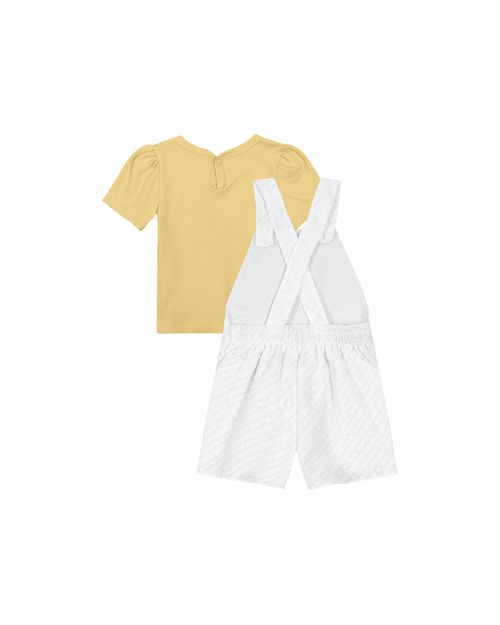Conjunto Menina Macacão Curto Em Laise Carinhoso