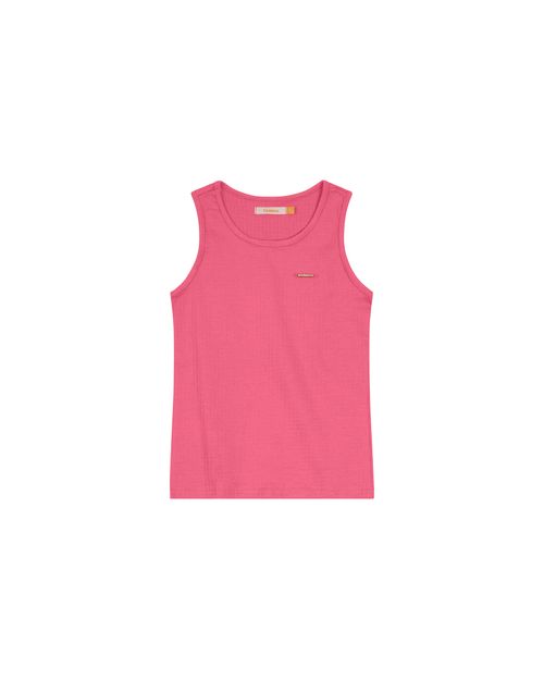 Blusa Menina Decote Redondo Em Malha Texturizada Carinhoso