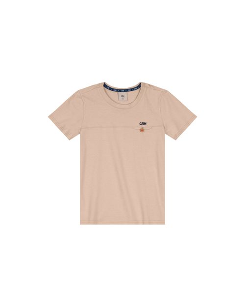 Camiseta Menino Botão No Peitoral Em Algodão Carinhoso