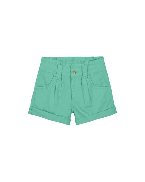 Shorts Clochard Menina Pregas Frontais Em Sarja Com Elastano Carinhoso