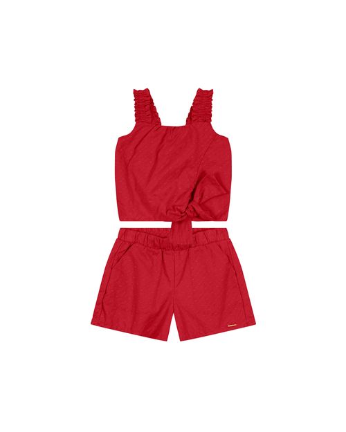 Conjunto Menina Em Laise de Algodão- Carinhoso
