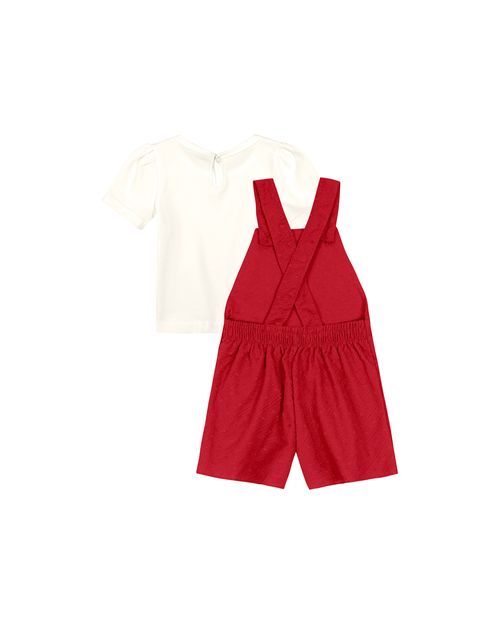 Conjunto Menina Macacão Curto Em Laise Carinhoso
