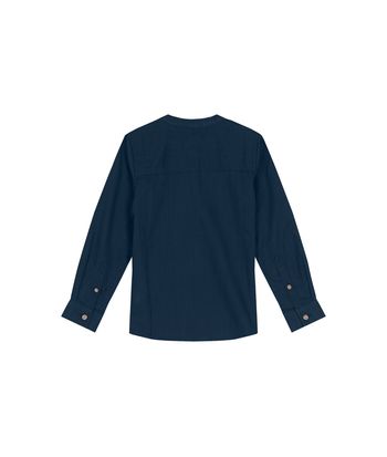 Camisa Menino Manga Longa Em Linho Leve Carinhoso