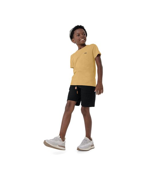 Bermuda Menino Bolso Funcional Em Malha Texturizada Carinhoso