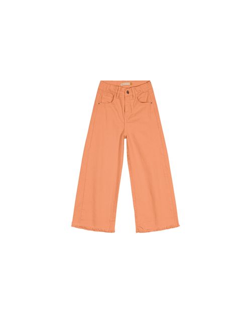 Calça Menina Wide Leg Em Sarja Com Elastano Carinhoso