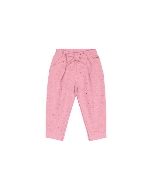 Calça Menina Laço Frontal Em Moletom Rajado Botonê Carinhoso