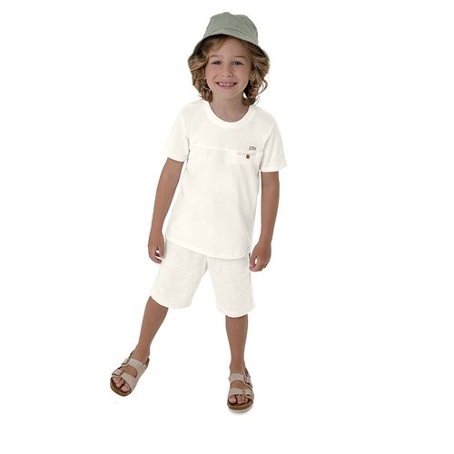 Conjunto Menino Bermuda Comfort Em Viscolinho Carinhoso
