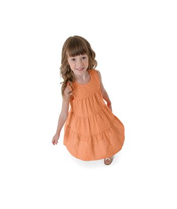 Vestido Menina Abertura Costas Em Laise Carinhoso