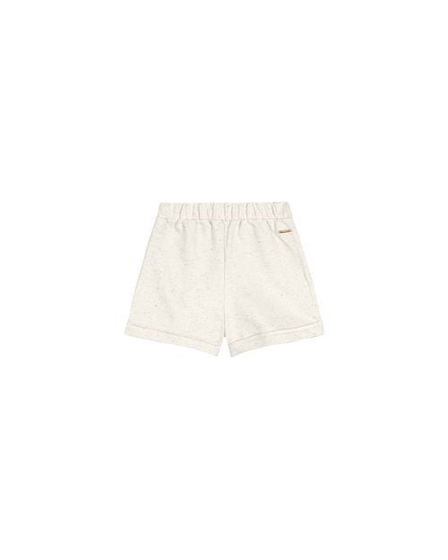 Shorts Menina Bolso Com Lapela Em Moletom Carinhoso