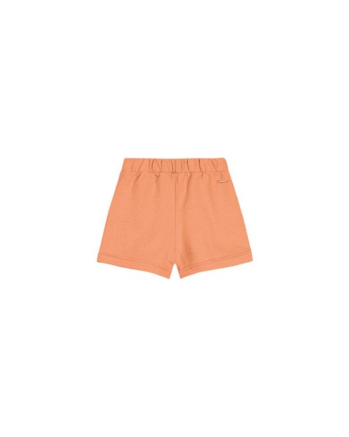 Shorts Menina Bolso Com Lapela Em Moletom Carinhoso