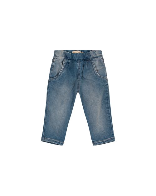 Calça Menina Cintura Elástica Em Jeans Stretch Carinhoso