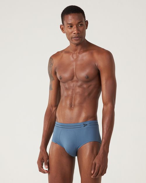 Cueca Masculina Slip Sem Costura Em Poliamida