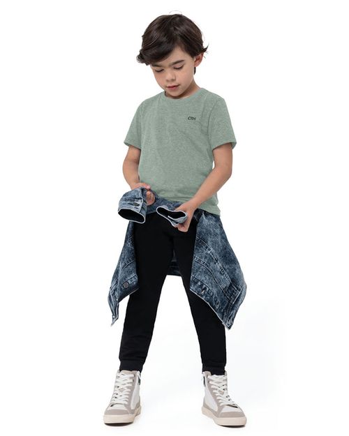 Camiseta Menino Com Bordado Em Malha Botonê Carinhoso