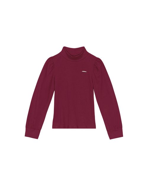 Blusa Menina Manga Longa Bufante Em Algodão Carinhoso