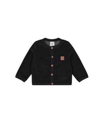 Cardigan Unissex Com Bolsos Em Plush Navalhado Carinhoso