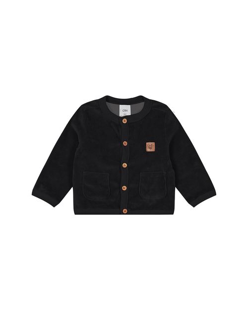 Cardigan Unissex Com Bolsos Em Plush Navalhado Carinhoso