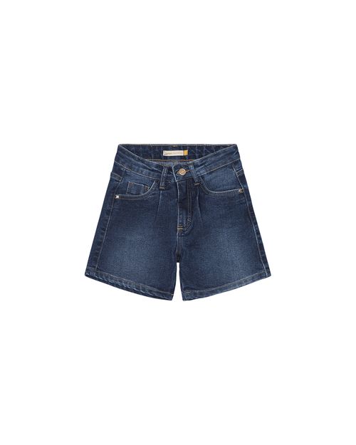 Shorts Menina Cintura Alta Em Jeans Com Elastano Carinhoso