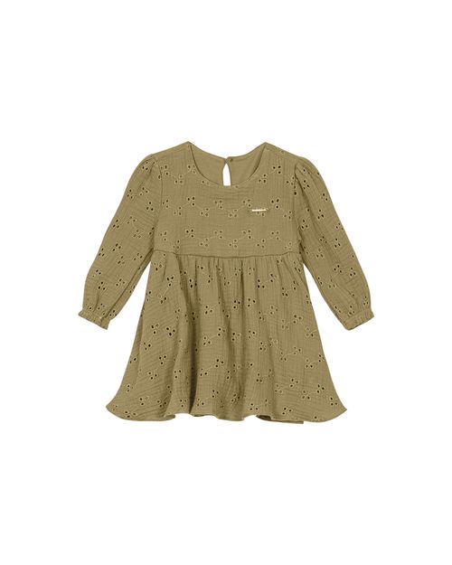 Vestido Menina Manga Longa Em Laise Carinhoso