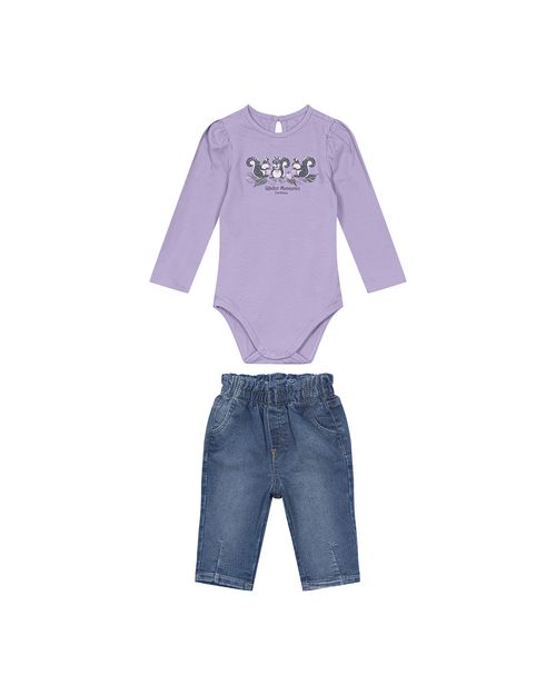 Conjunto Menina Body Winter Memories Em Algodão Carinhoso
