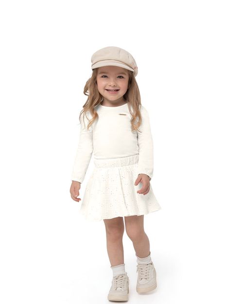 Conjunto Menina Saia Em Laise Carinhoso