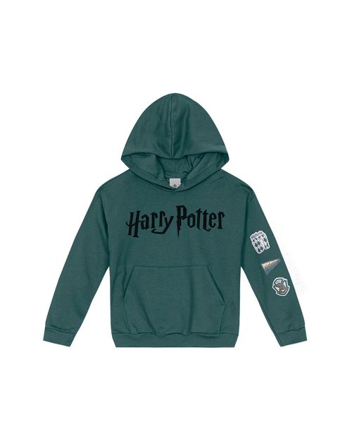 Blusão Unissex Com Capuz Harry Potter® Em Moletom Flanelado Carinhoso