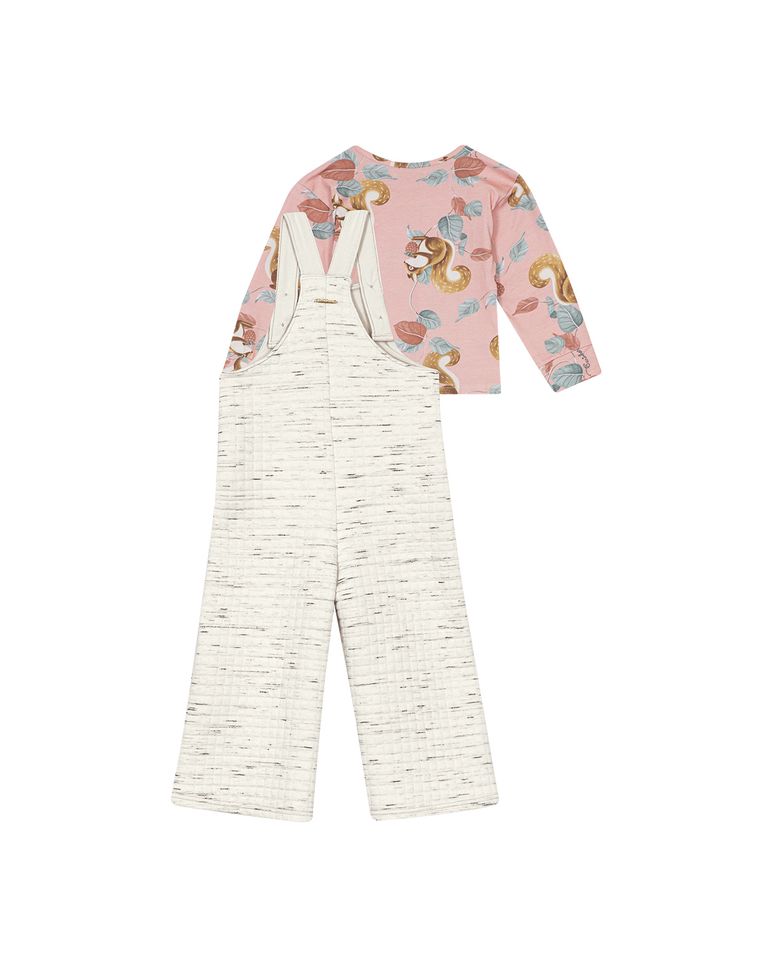 Conjunto Menina Jardineira Matelassê Carinhoso