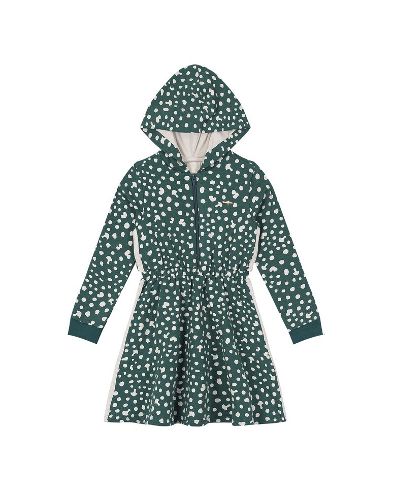 Vestido Menina Com Capuz Em Moletom Stretch Flanelado Carinhoso