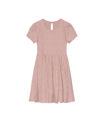 Vestido Menina Decote Redondo Em Laise Carinhoso
