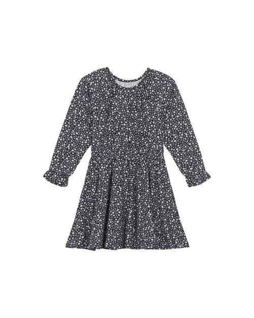 Vestido Menina Floral Cintura Com Elastico Em Algodão Carinhoso