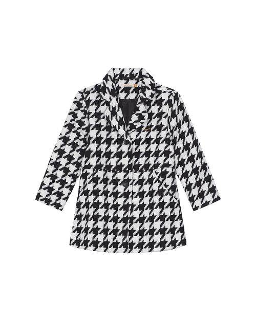 Trench Coat Menina Pied De Poule Em Lã Carinhoso