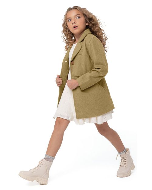 Trench Coat Menina Em Lã Carinhoso