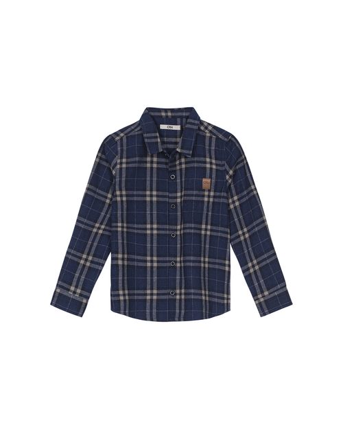 Camisa Menino Manga Longa Em Xadrez Flanelado Carinhoso