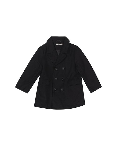 Trench Coat Menino Bolso Com Lapela Em Lã Carinhoso