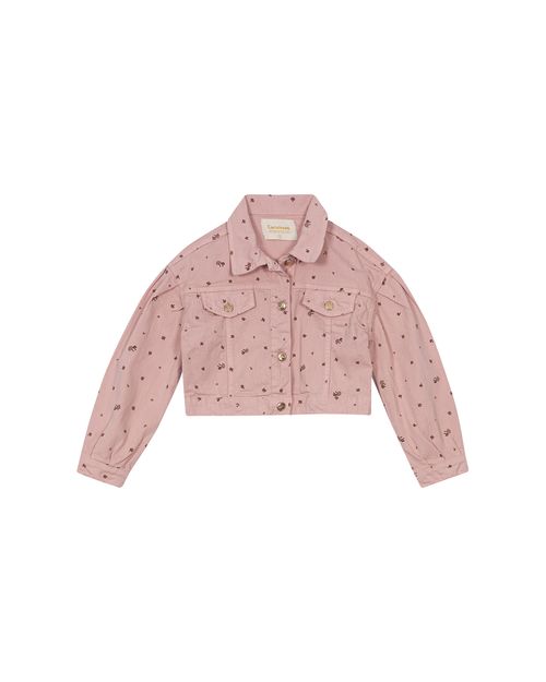 Jaqueta Cropped Menina Cava Deslocada Em Sarja Com Elastano Carinhoso