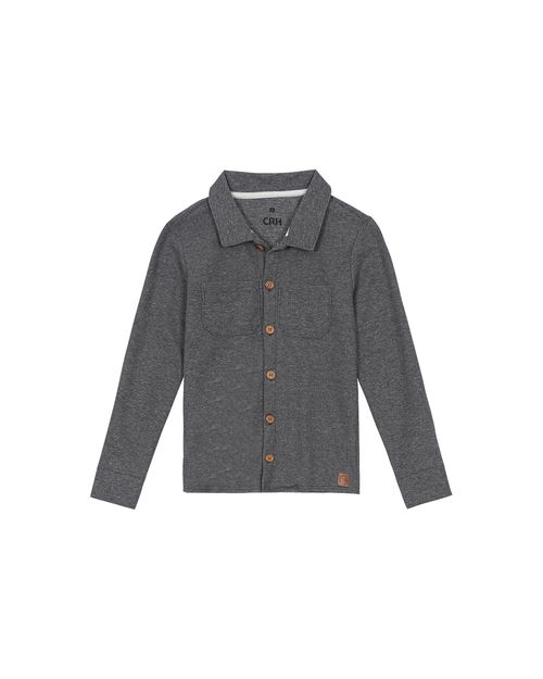 Camisa Menino Bolso Peitoral Em Malha Texturizada Carinhoso