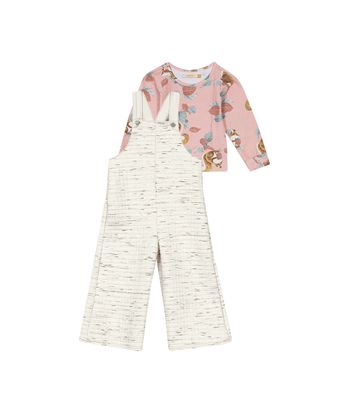 Conjunto Menina Jardineira Matelassê Carinhoso
